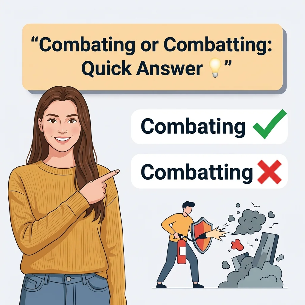 Combating or Combatting: Quick Answer 💡