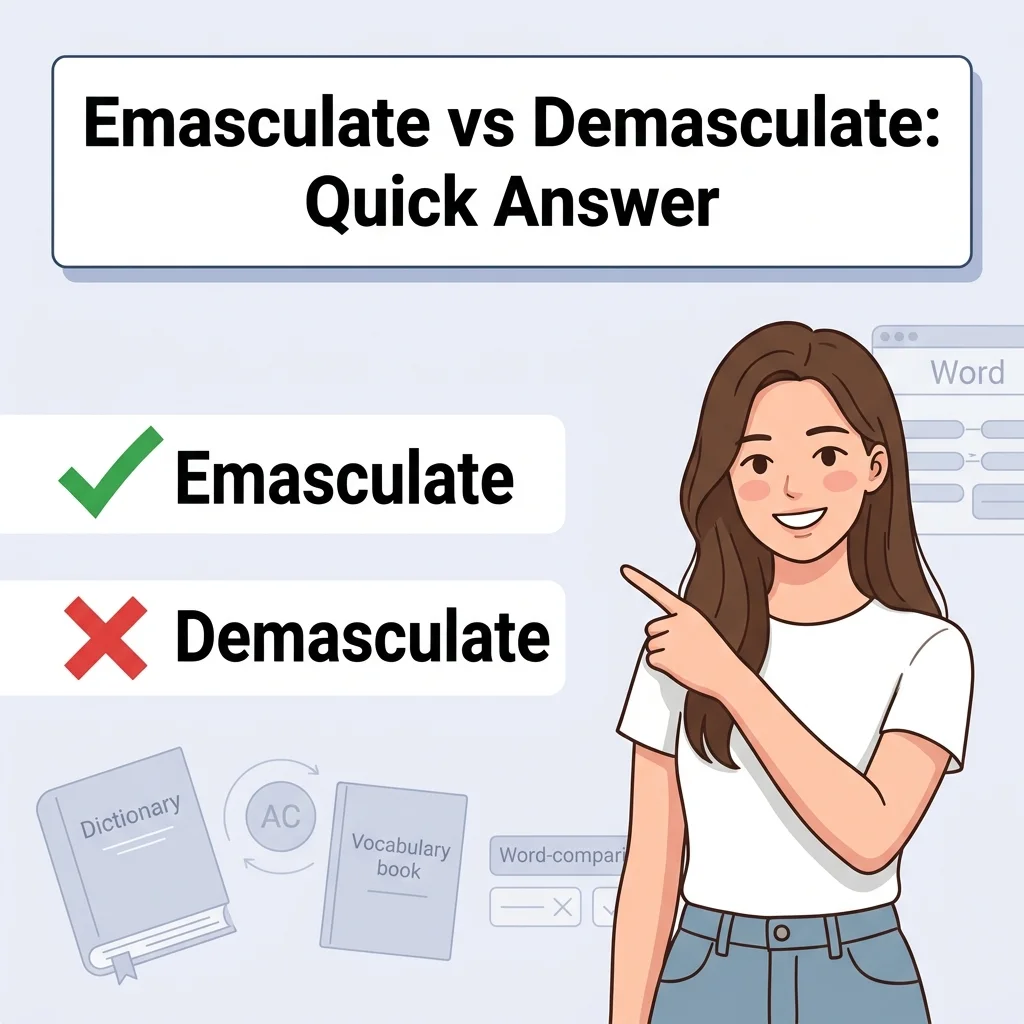 Emasculate vs Demasculate: Quick Answer