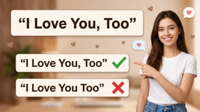 “I Love You, Too” or “I Love You Too” 