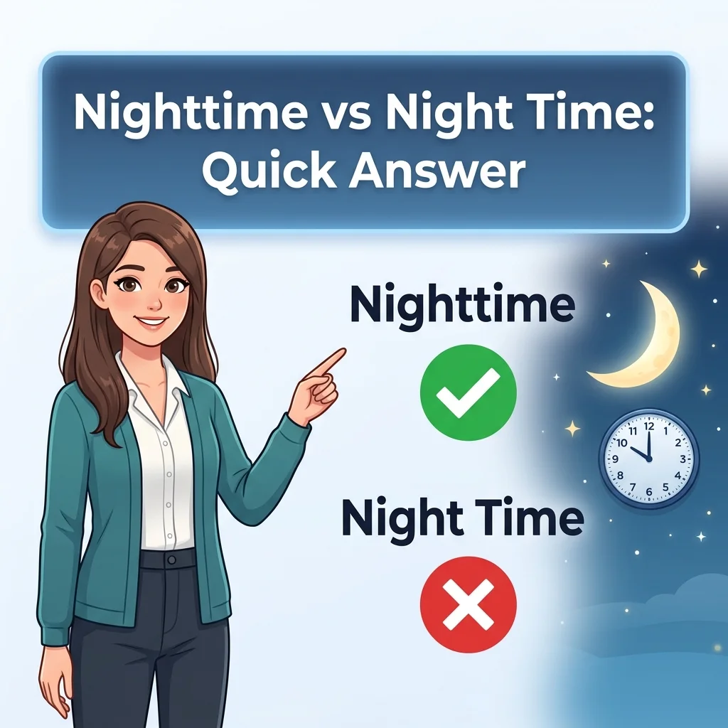 Nighttime vs Night Time: Quick Answer