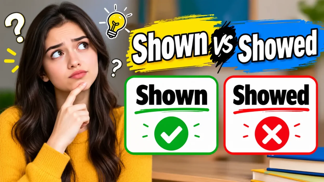 Shown vs Showed 