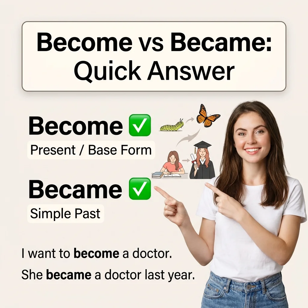 Become vs Became: Quick Answer