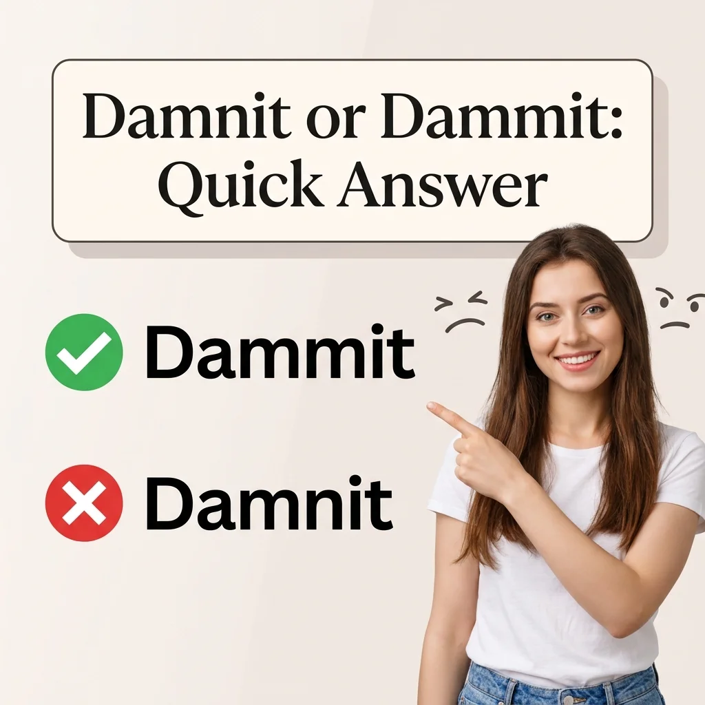 Damnit or Dammit: Quick Answer