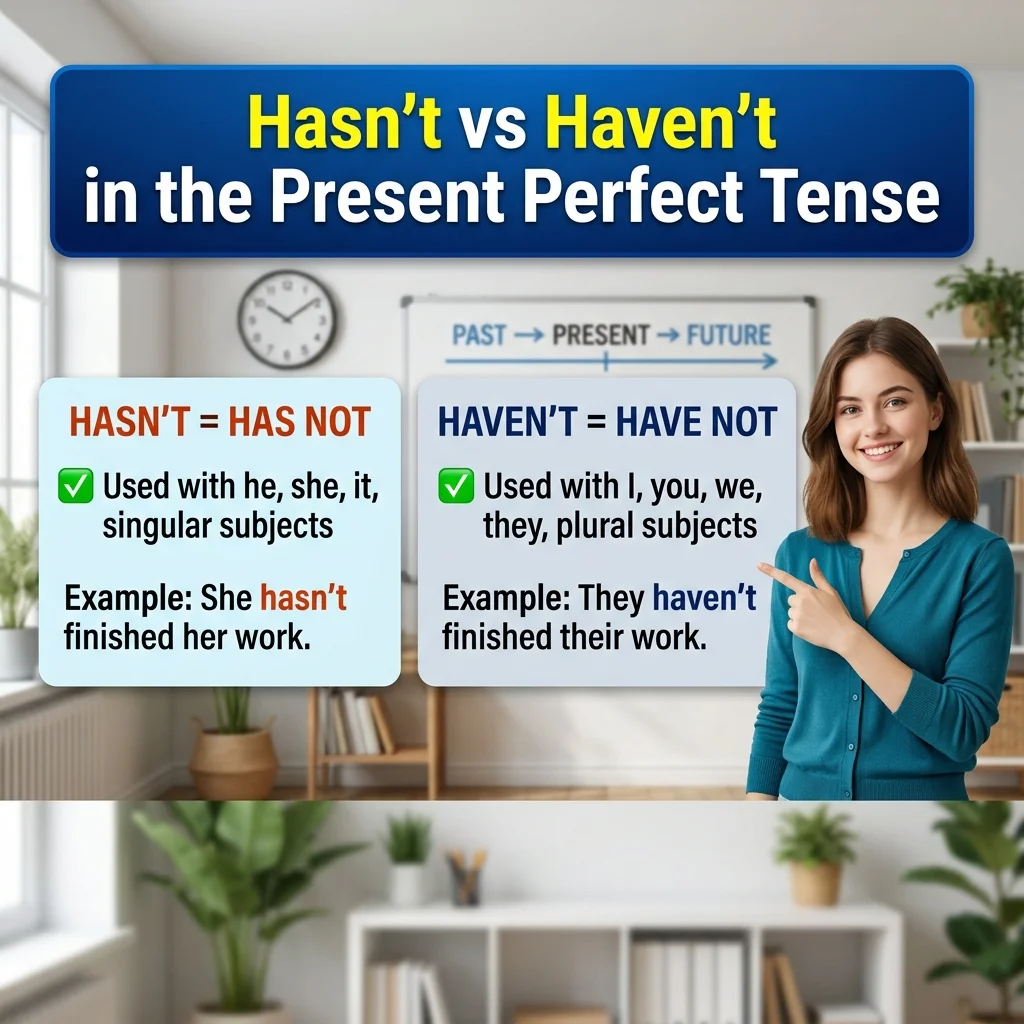Hasn’t vs Haven’t in the Present Perfect Tense