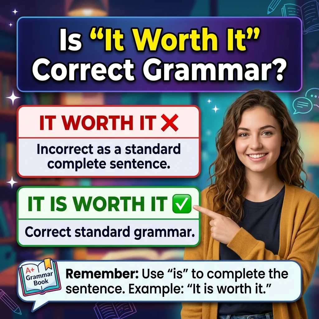 Is “It Worth It” Correct Grammar?