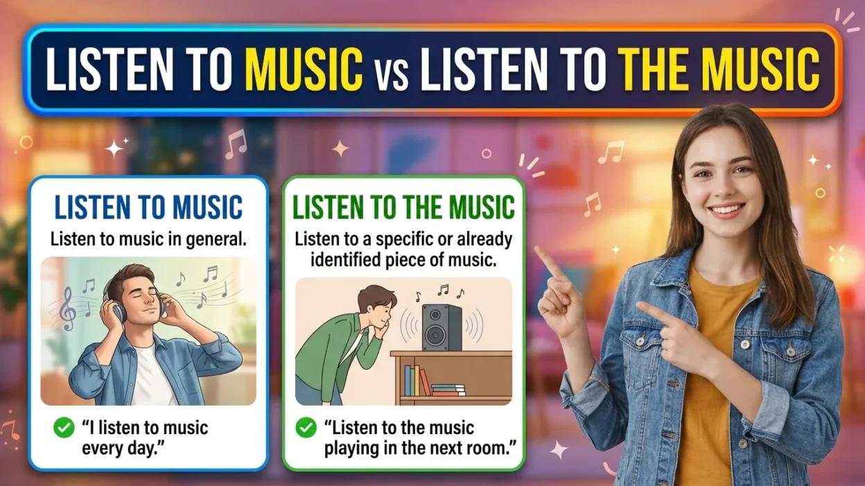 Listen to Music vs Listen to the Music  