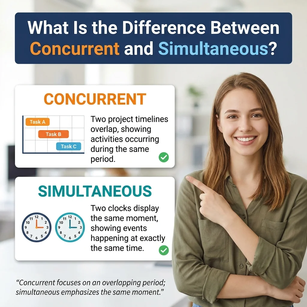  the Difference Between Concurrent and Simultaneous?