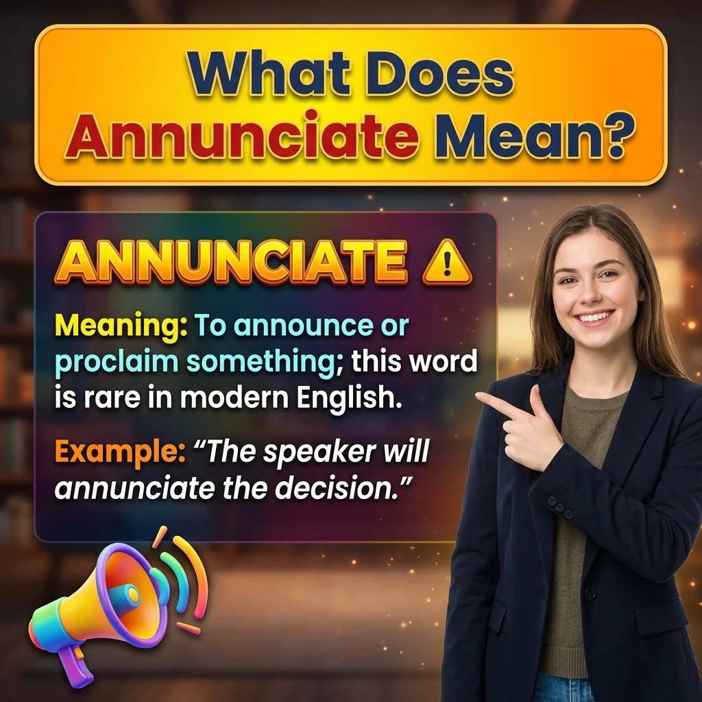 What Does Annunciate Mean?