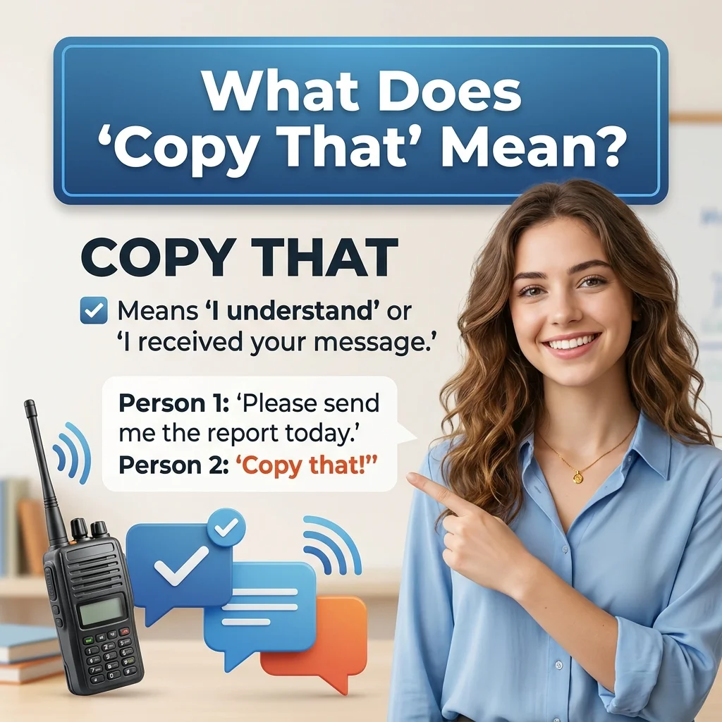 What Does “Copy That” or “Roger That” Mean?