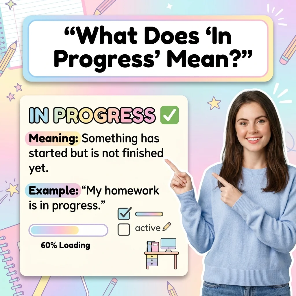 What Does “In Progress” Mean?