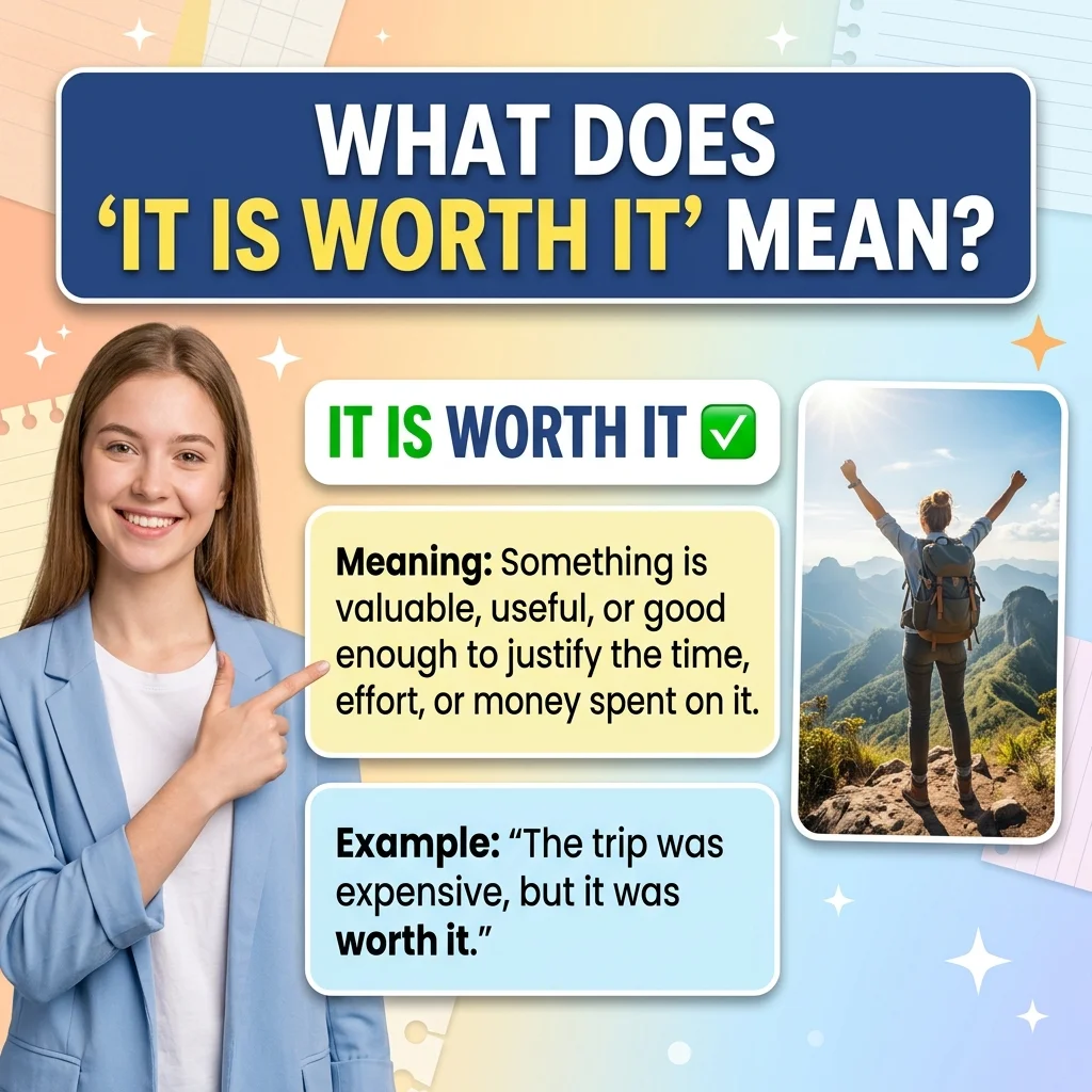 What Does “It Is Worth It” Mean?