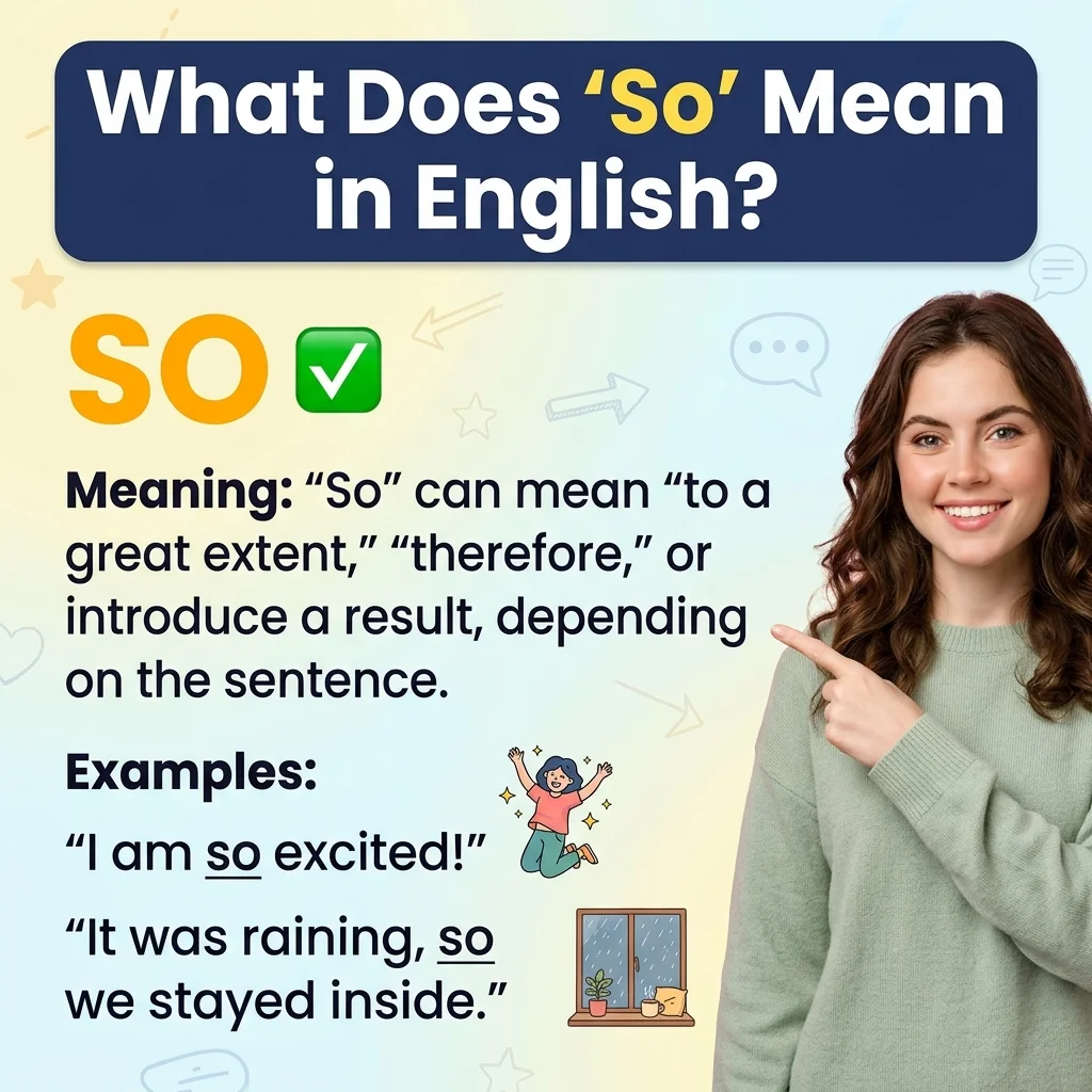 What Does “So” Mean in English?
