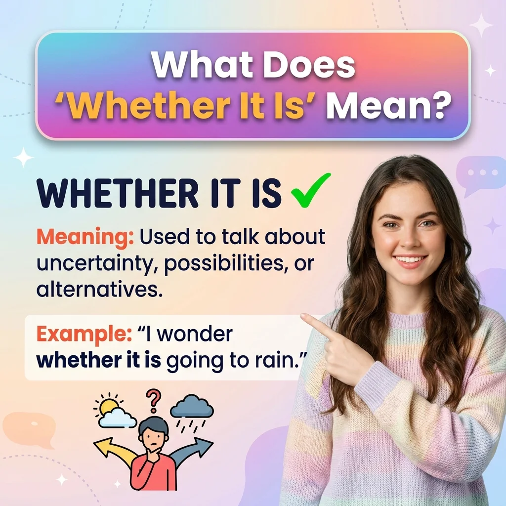What Does “Whether It Is” Mean?